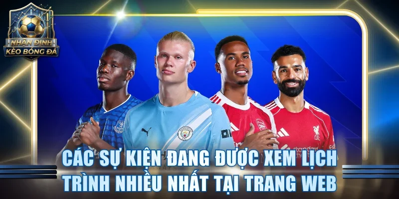 Các sự kiện đang được xem lịch trình nhiều nhất tại trang web