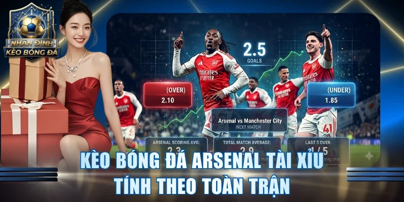 Kèo bóng đá Arsenal tài xỉu tính theo toàn trận